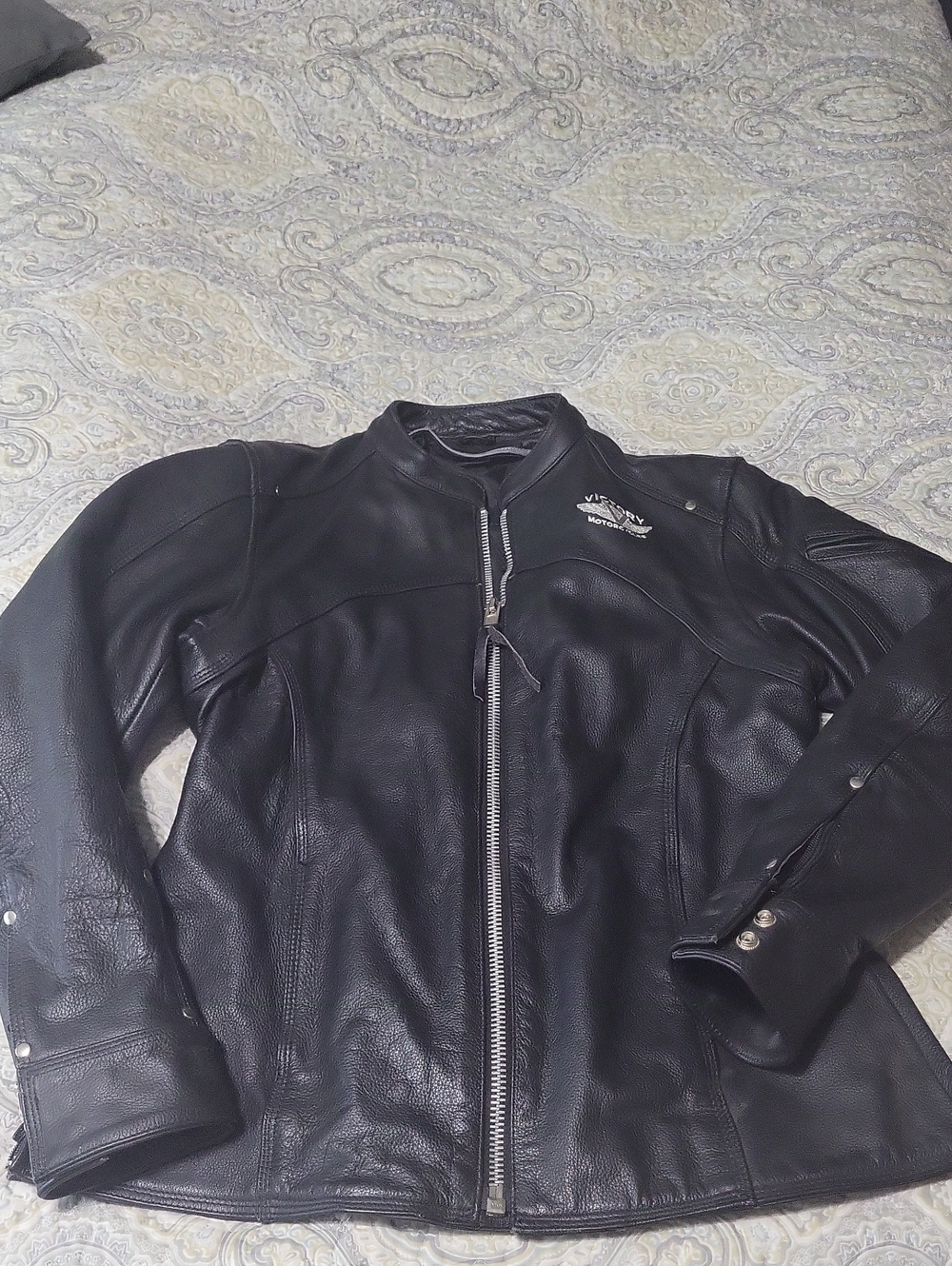 Black Women's Leather Motorcycle Jacket